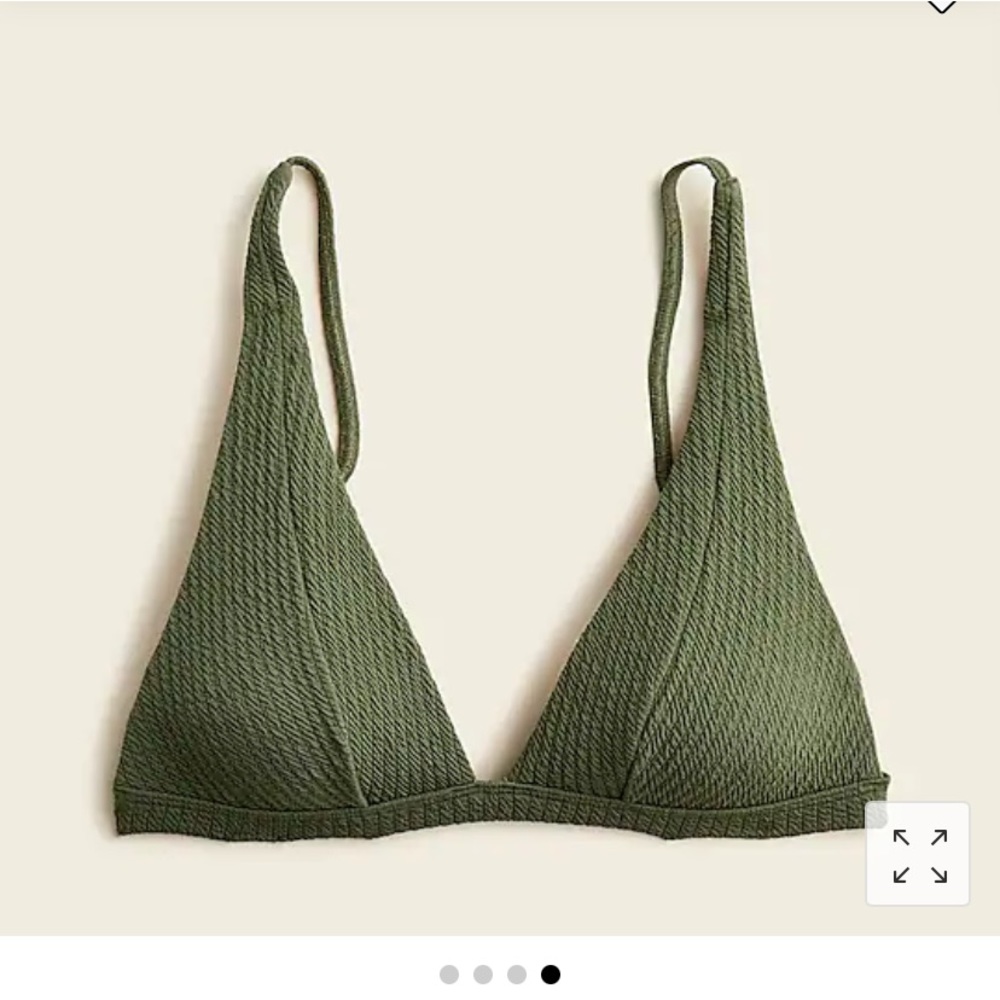 NWT J. Crew textured plunge bikini top